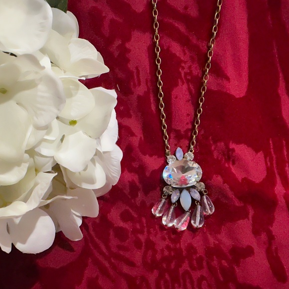 Rhinestone and Beads Statement Necklace - Picture 1 of 6